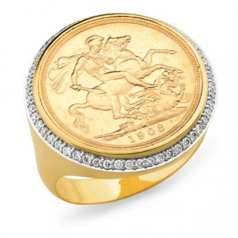 Sovereign ring on sale with diamonds