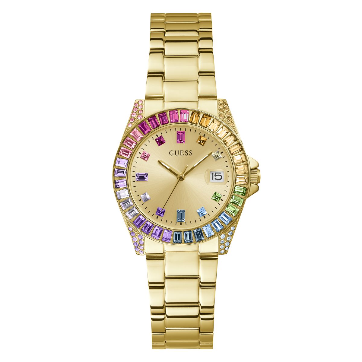 Opaline Gold Tone Watch