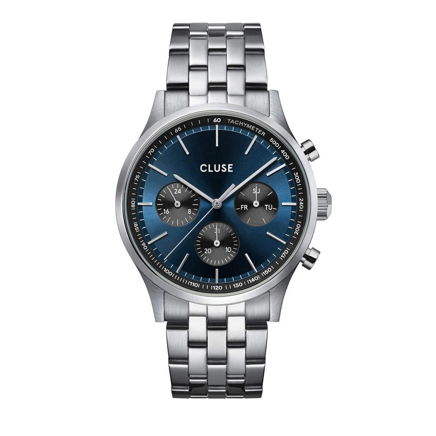 CLUSE Antheor Silver Link / Blue Jelly Watch