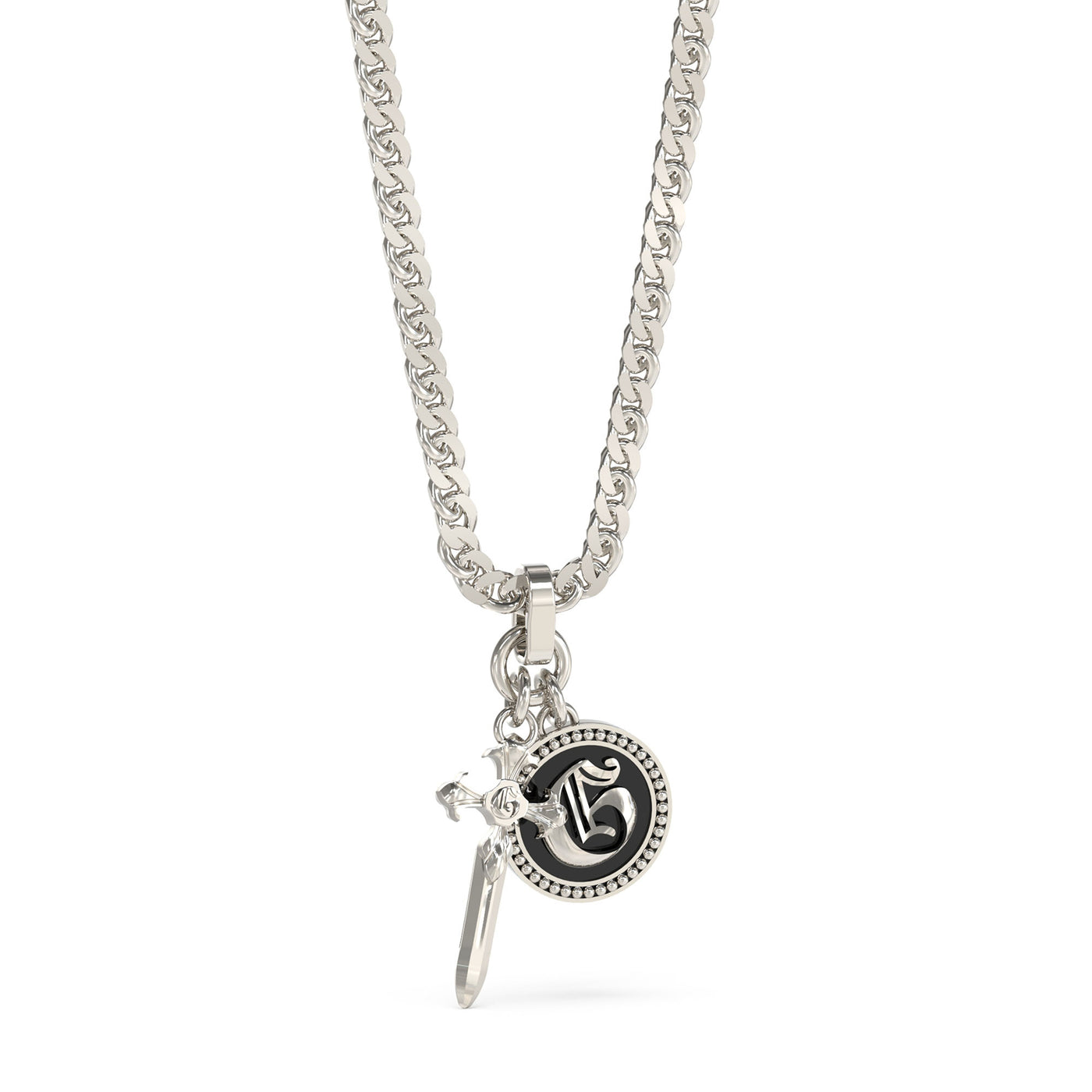 GUESS G Coin & Dagger Necklace