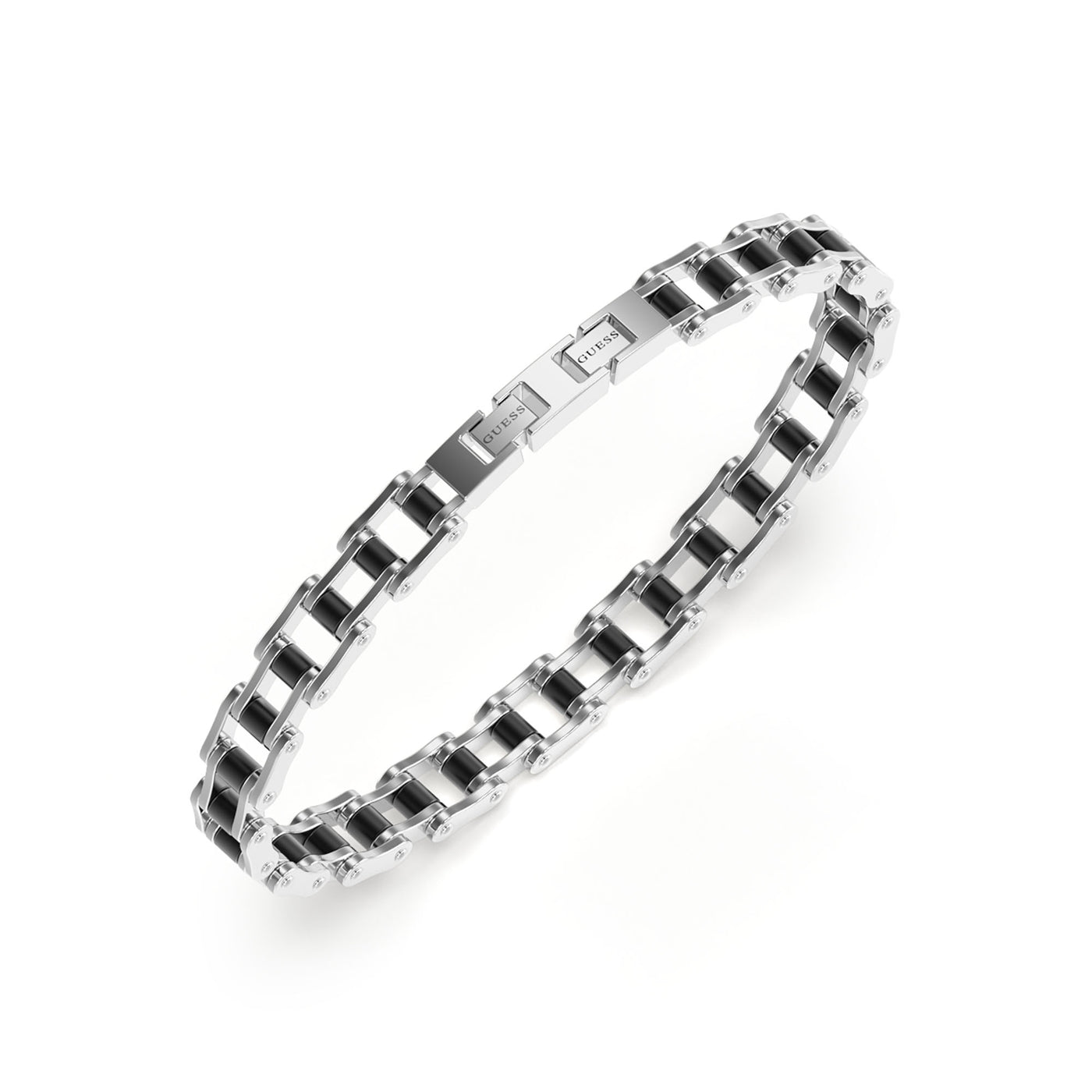 Silver-Tone Bicycle Chain Bracelet