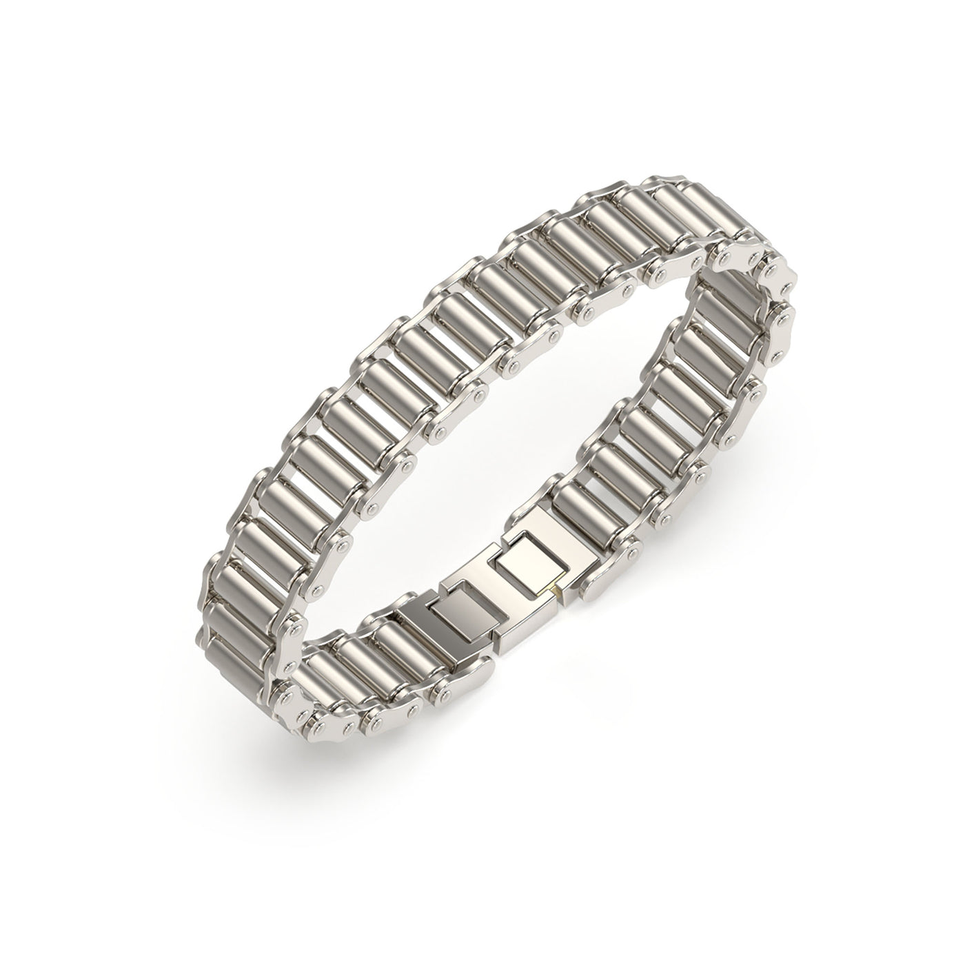 Silver-Tone Bicycle Chain Bracelet