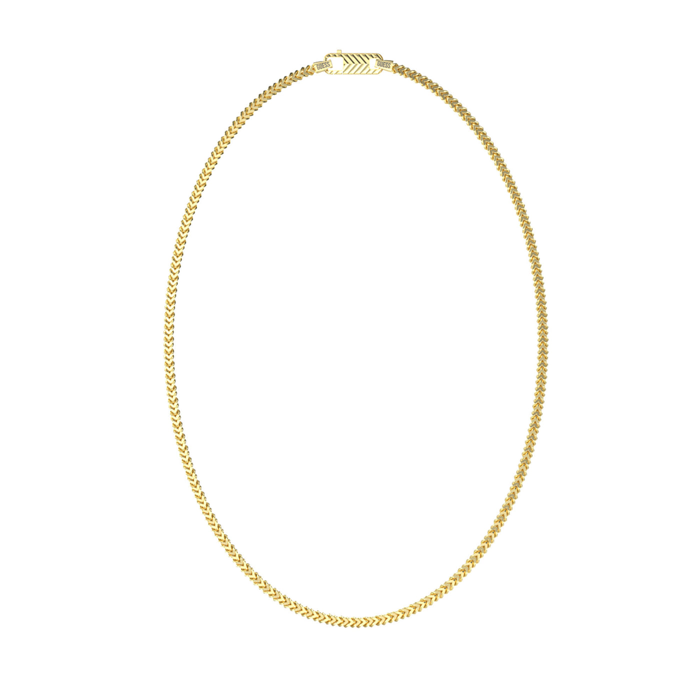 Gold-Tone Textured Hook Necklace