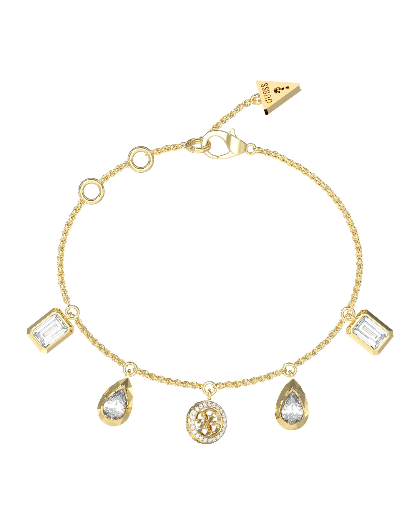 Guess gold plated 5 charms & 4G Bracelet